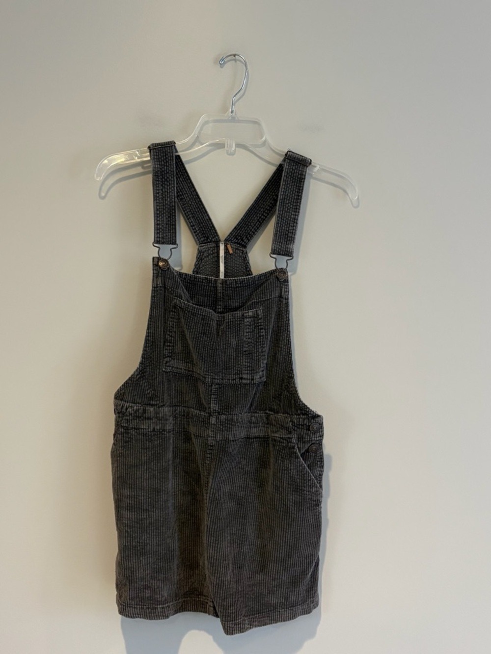 Free People Mini Dress in Heather Gray Corduroy Size S